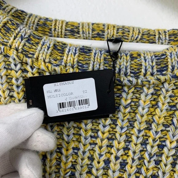 NWT Maje Marled Knit Sweater In Multicolor Size 2 (M)